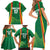 Custom Lithuania Basketball Family Matching Short Sleeve Bodycon Dress and Hawaiian Shirt Hoops Reach For the Sky