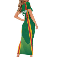 Custom Lithuania Basketball Family Matching Short Sleeve Bodycon Dress and Hawaiian Shirt Hoops Reach For the Sky