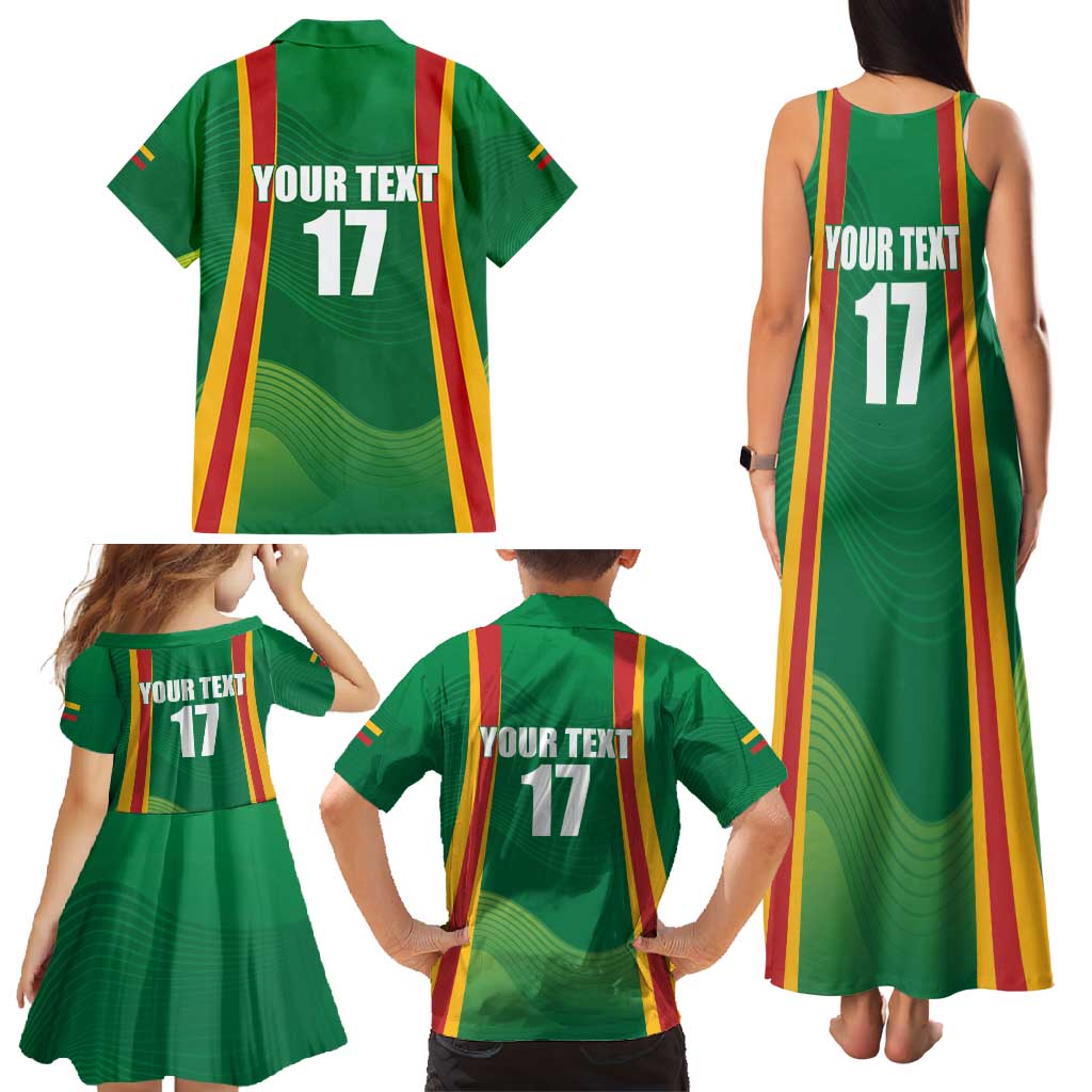 Custom Lithuania Basketball Family Matching Tank Maxi Dress and Hawaiian Shirt Hoops Reach For the Sky