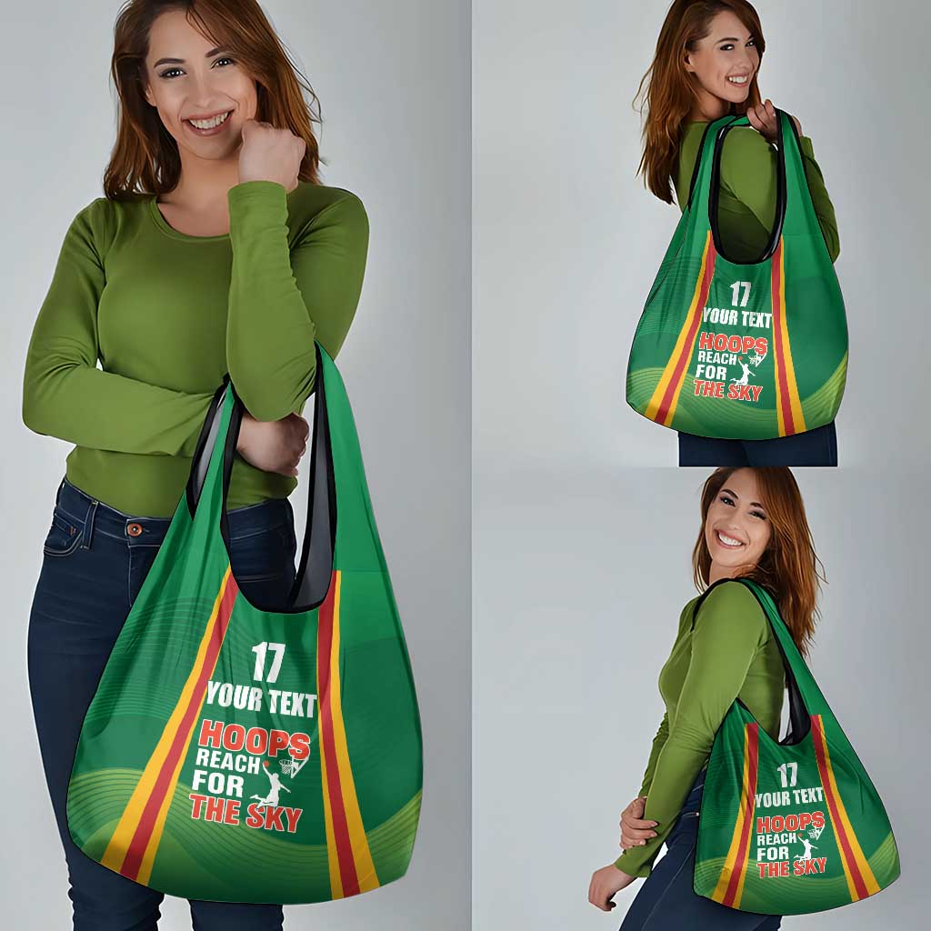 Custom Lithuania Basketball Grocery Bag Hoops Reach For the Sky