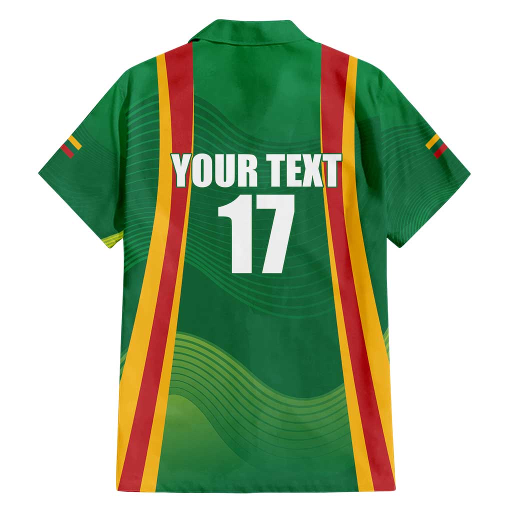 Custom Lithuania Basketball Hawaiian Shirt Hoops Reach For the Sky