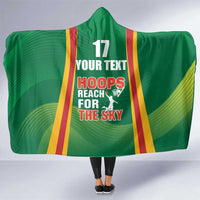 Custom Lithuania Basketball Hooded Blanket Hoops Reach For the Sky