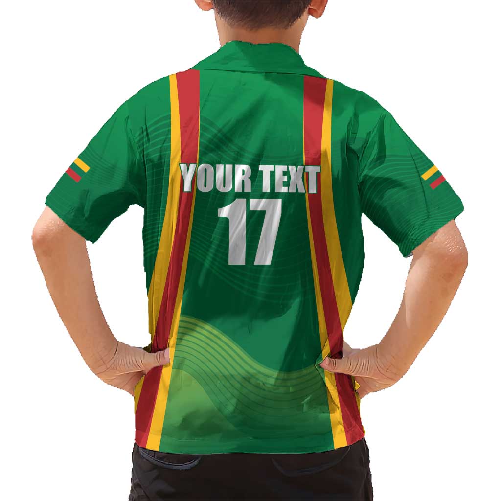 Custom Lithuania Basketball Kid Hawaiian Shirt Hoops Reach For the Sky