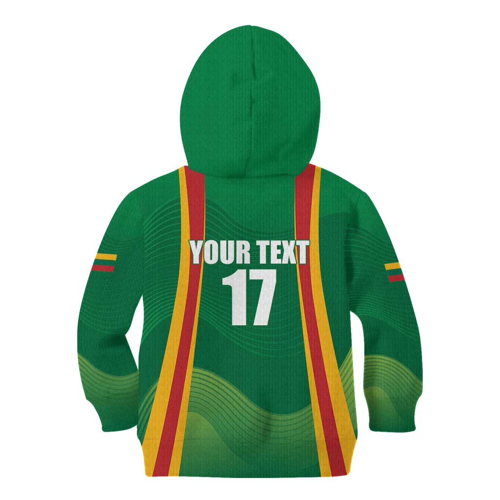 Custom Lithuania Basketball Kid Hoodie Hoops Reach For the Sky