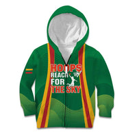 Custom Lithuania Basketball Kid Hoodie Hoops Reach For the Sky