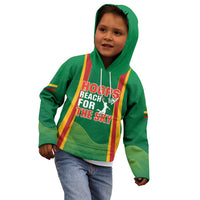 Custom Lithuania Basketball Kid Hoodie Hoops Reach For the Sky