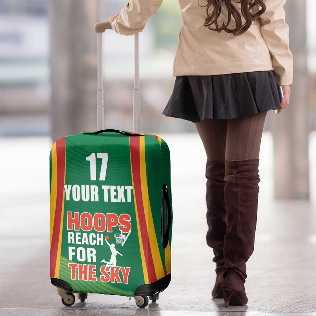 Custom Lithuania Basketball Luggage Cover Hoops Reach For the Sky
