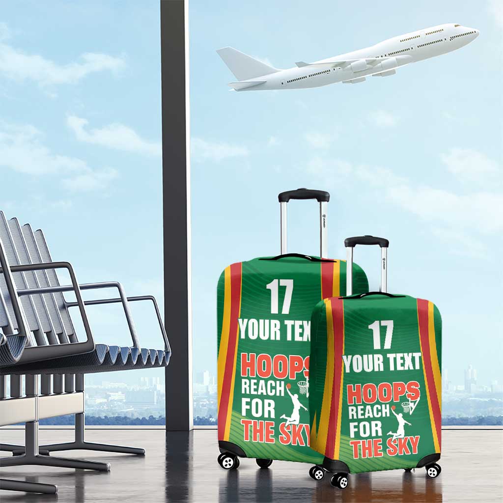 Custom Lithuania Basketball Luggage Cover Hoops Reach For the Sky