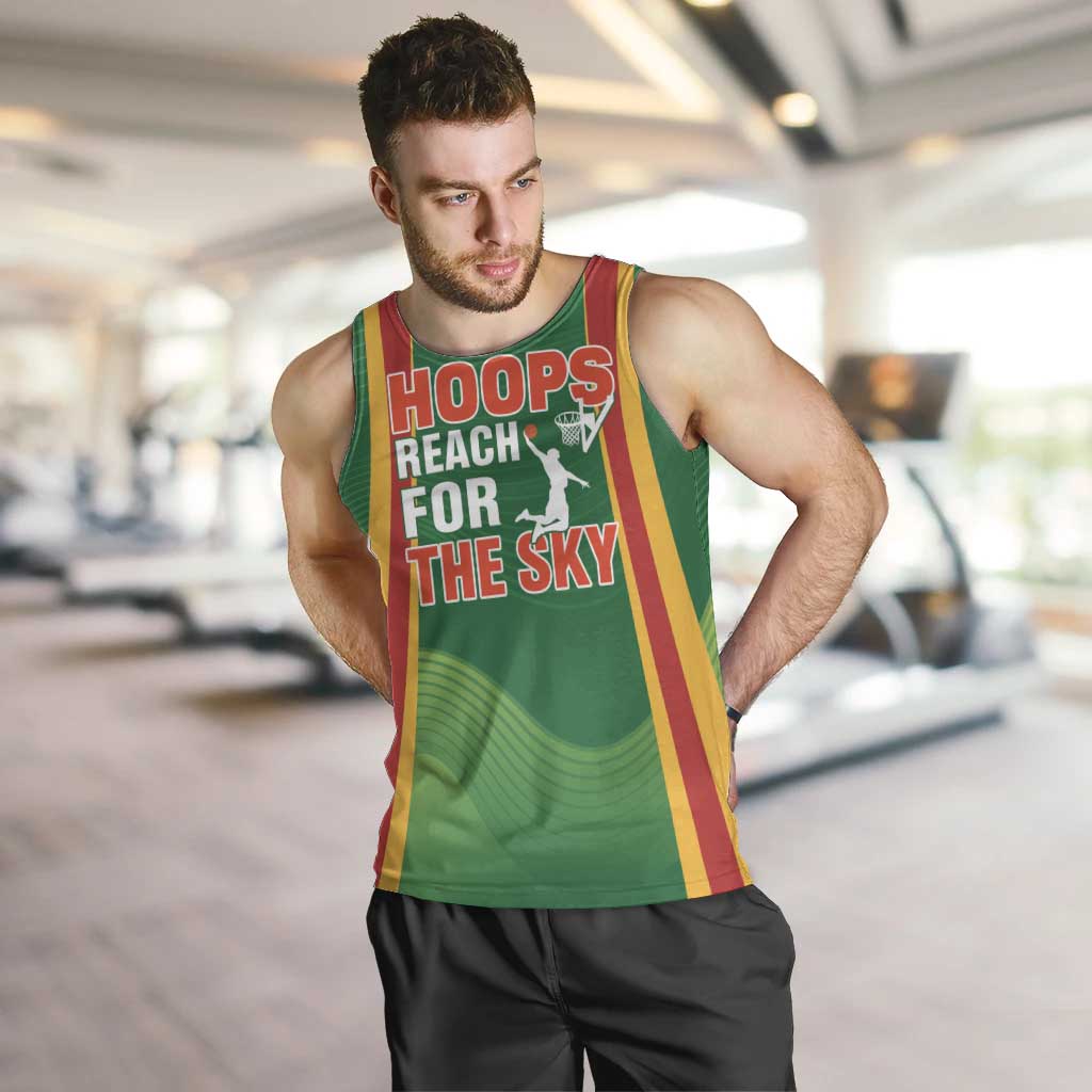 Custom Lithuania Basketball Men Tank Top Hoops Reach For the Sky