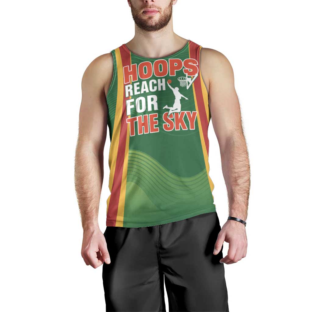 Custom Lithuania Basketball Men Tank Top Hoops Reach For the Sky