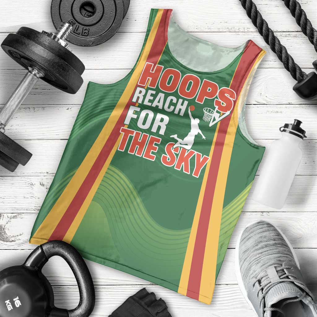 Custom Lithuania Basketball Men Tank Top Hoops Reach For the Sky