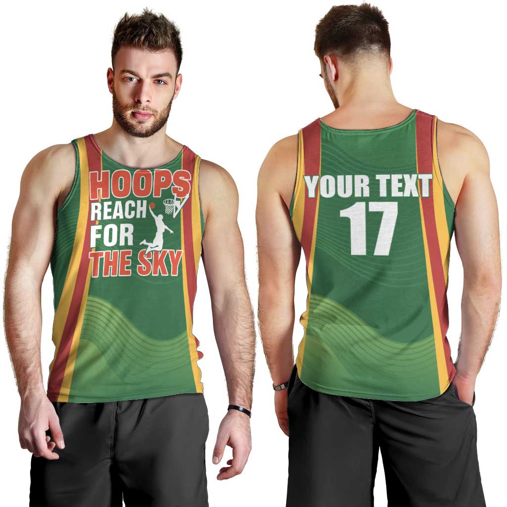Custom Lithuania Basketball Men Tank Top Hoops Reach For the Sky