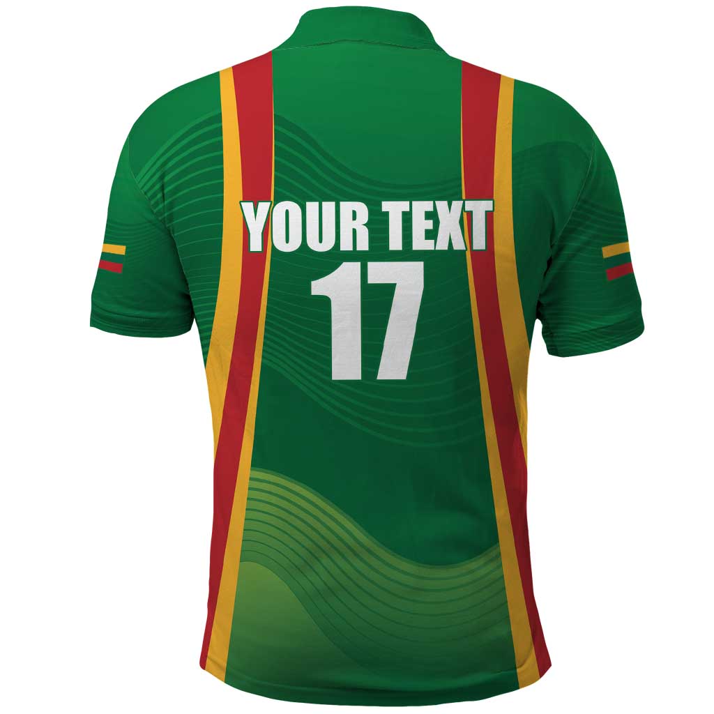 Custom Lithuania Basketball Polo Shirt Hoops Reach For the Sky
