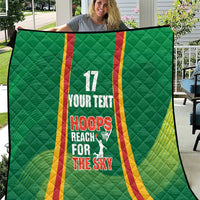 Custom Lithuania Basketball Quilt Hoops Reach For the Sky