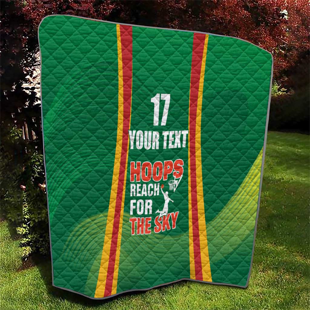 Custom Lithuania Basketball Quilt Hoops Reach For the Sky