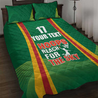 Custom Lithuania Basketball Quilt Bed Set Hoops Reach For the Sky