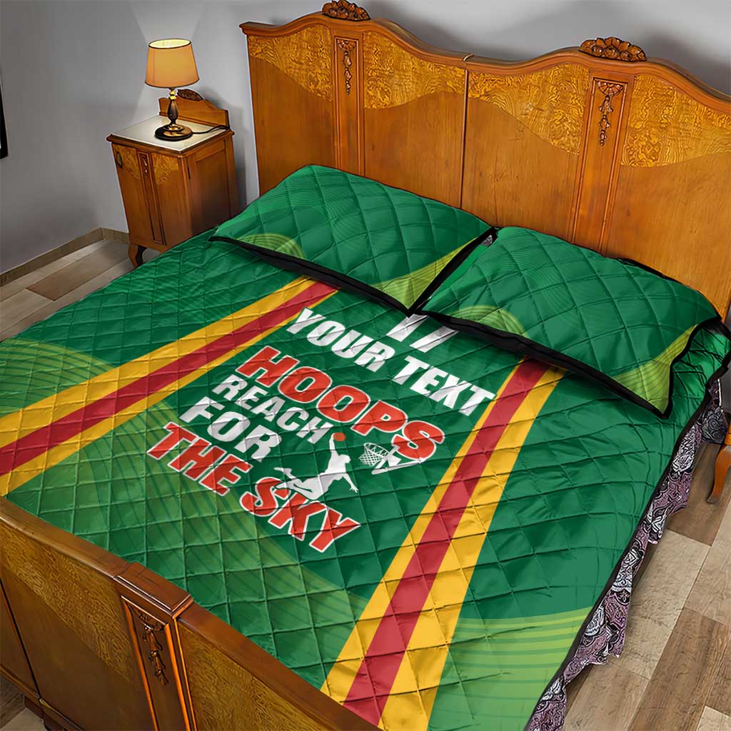 Custom Lithuania Basketball Quilt Bed Set Hoops Reach For the Sky
