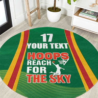 Custom Lithuania Basketball Round Carpet Hoops Reach For the Sky