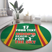 Custom Lithuania Basketball Round Carpet Hoops Reach For the Sky