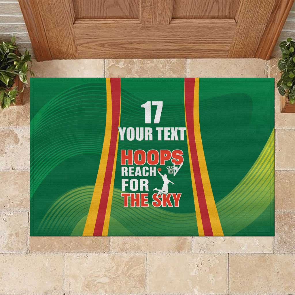 Custom Lithuania Basketball Rubber Doormat Hoops Reach For the Sky