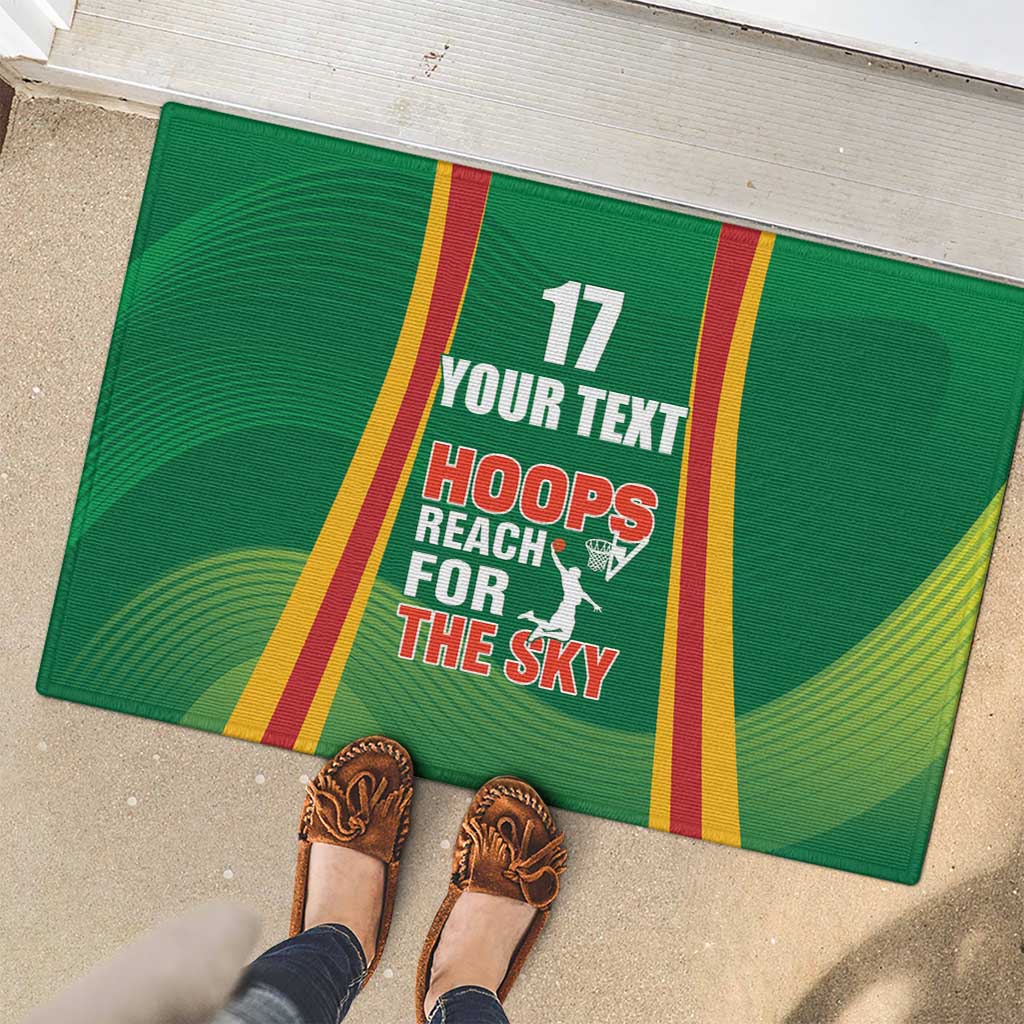 Custom Lithuania Basketball Rubber Doormat Hoops Reach For the Sky