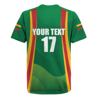 Custom Lithuania Basketball Rugby Jersey Hoops Reach For the Sky