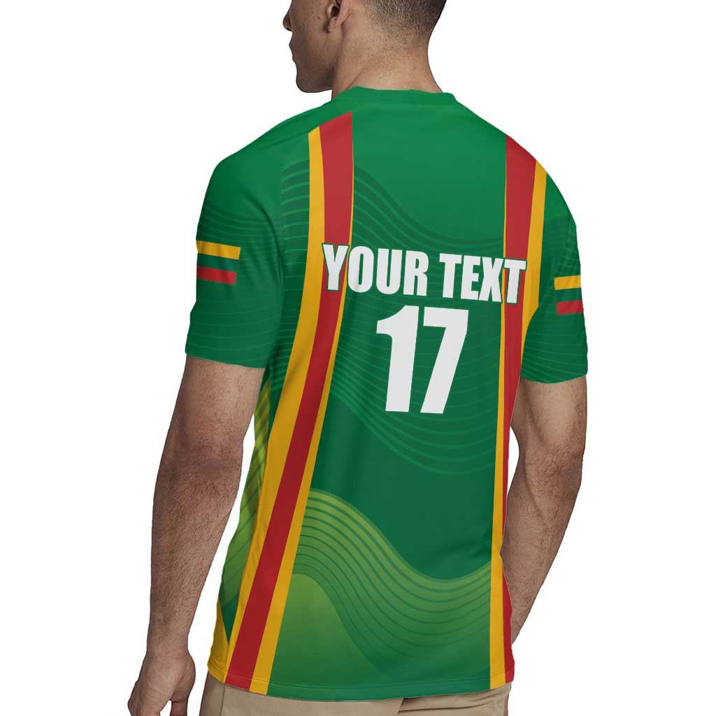 Custom Lithuania Basketball Rugby Jersey Hoops Reach For the Sky
