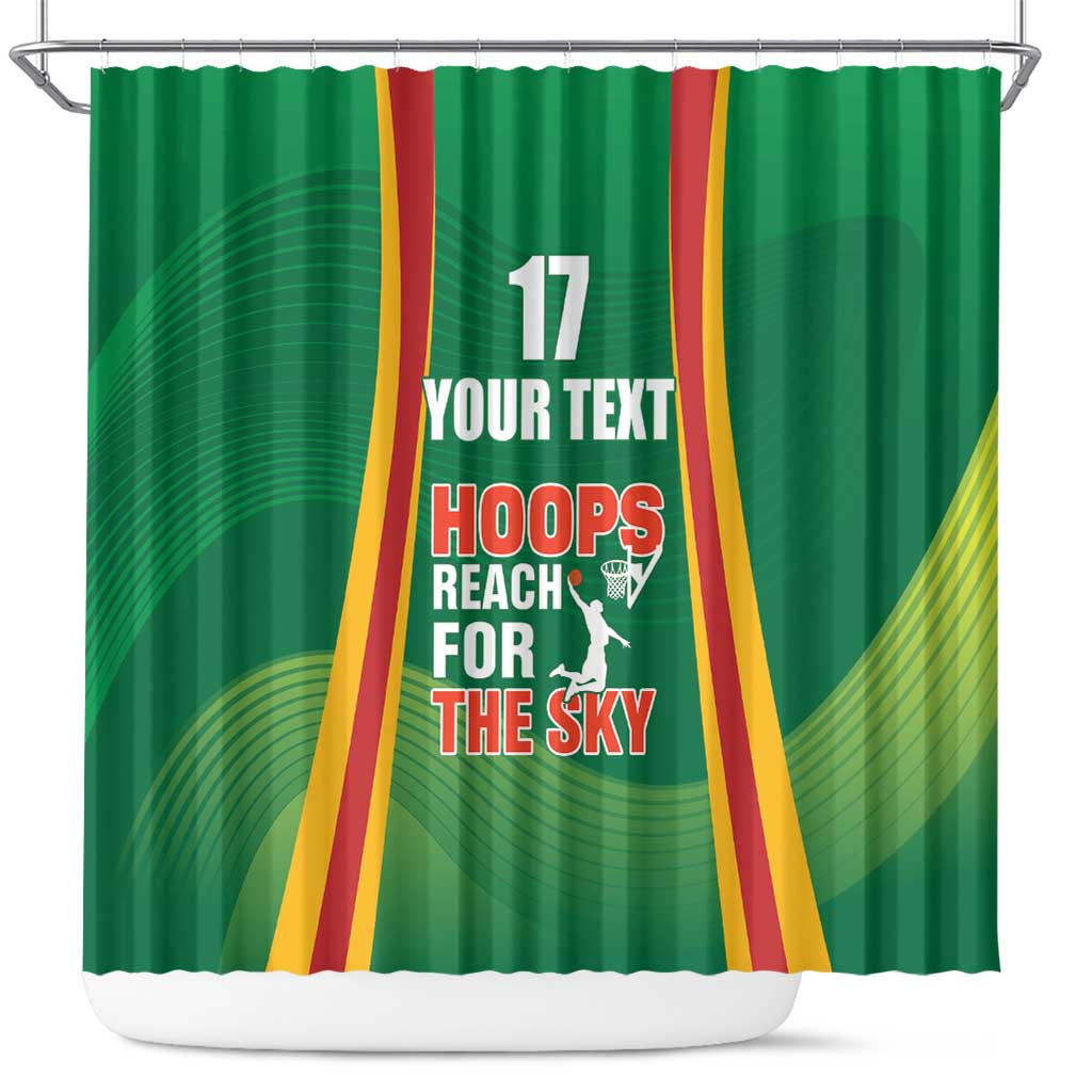 Custom Lithuania Basketball Shower Curtain Hoops Reach For the Sky