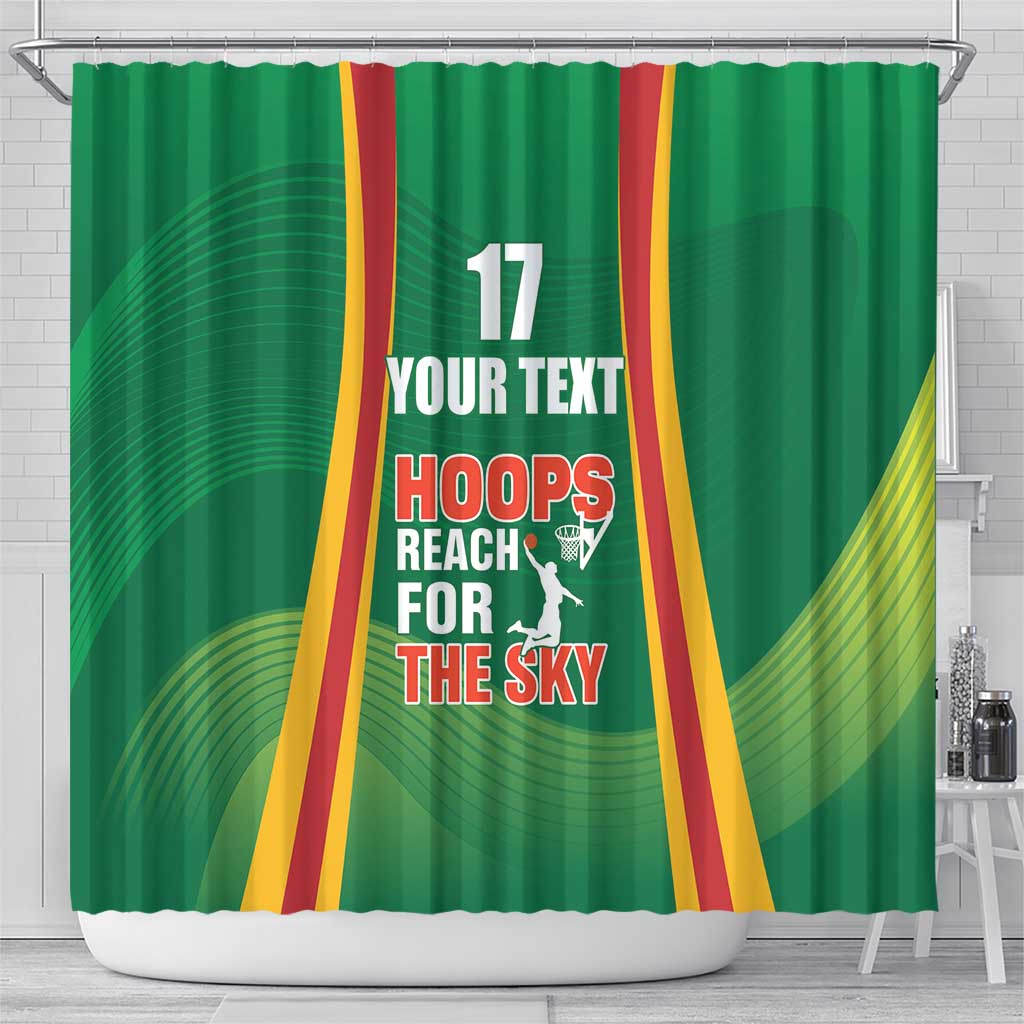 Custom Lithuania Basketball Shower Curtain Hoops Reach For the Sky