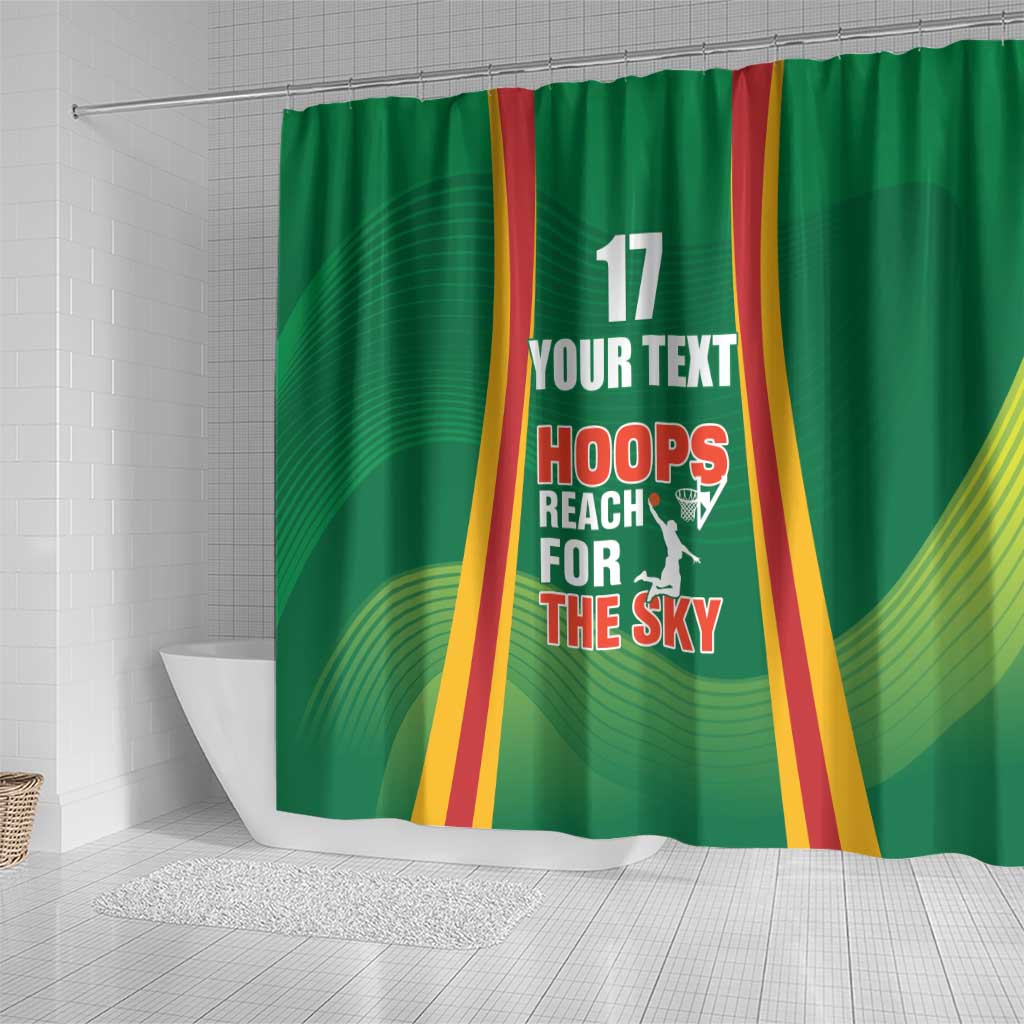 Custom Lithuania Basketball Shower Curtain Hoops Reach For the Sky