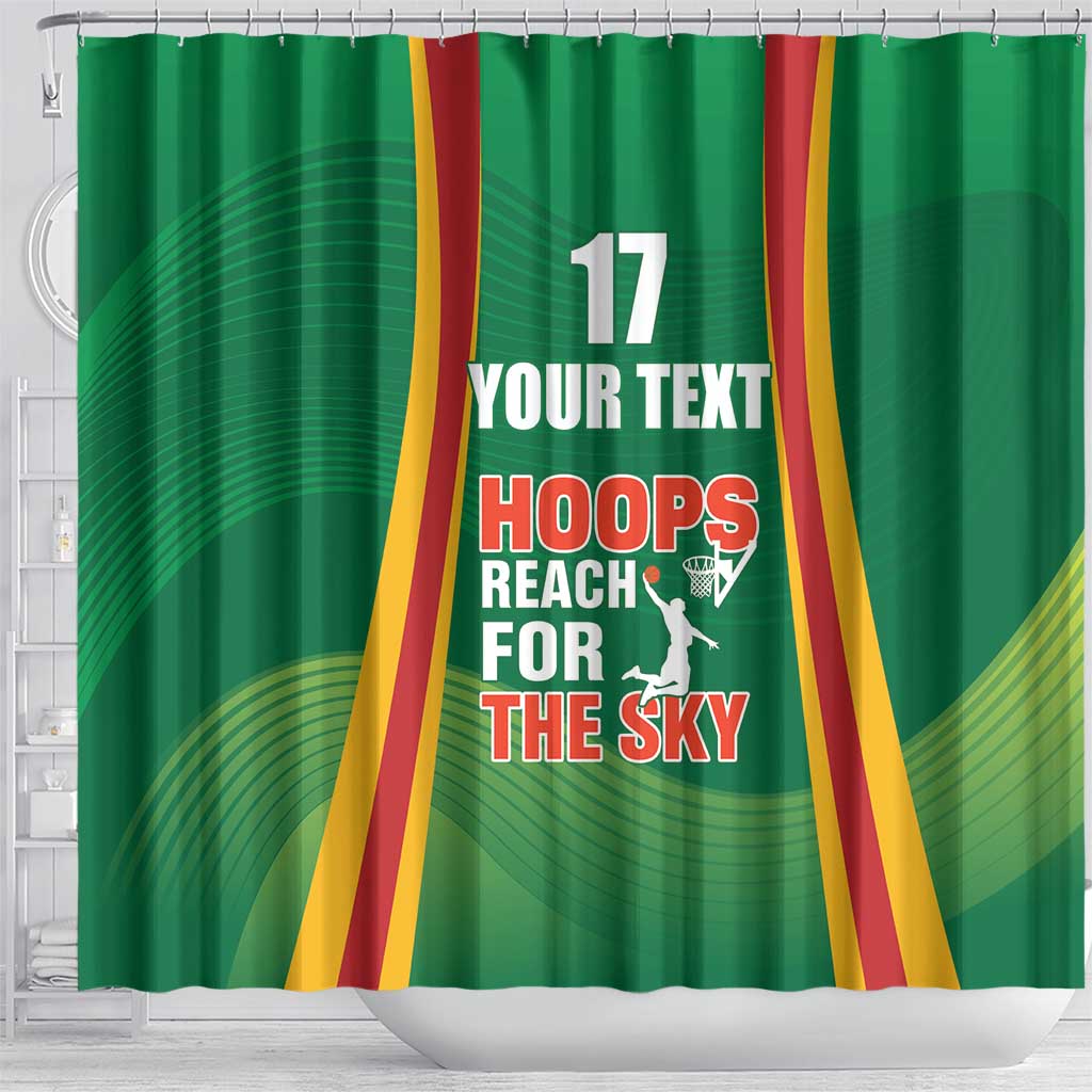 Custom Lithuania Basketball Shower Curtain Hoops Reach For the Sky