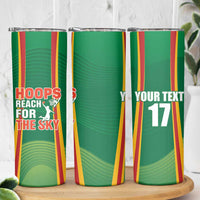 Custom Lithuania Basketball Skinny Tumbler Hoops Reach For the Sky
