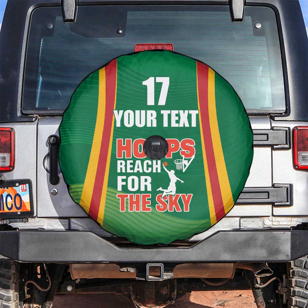 Custom Lithuania Basketball Spare Tire Cover Hoops Reach For the Sky