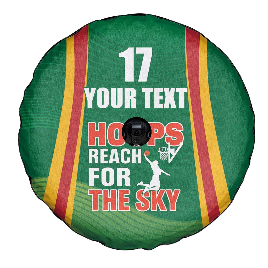 Custom Lithuania Basketball Spare Tire Cover Hoops Reach For the Sky