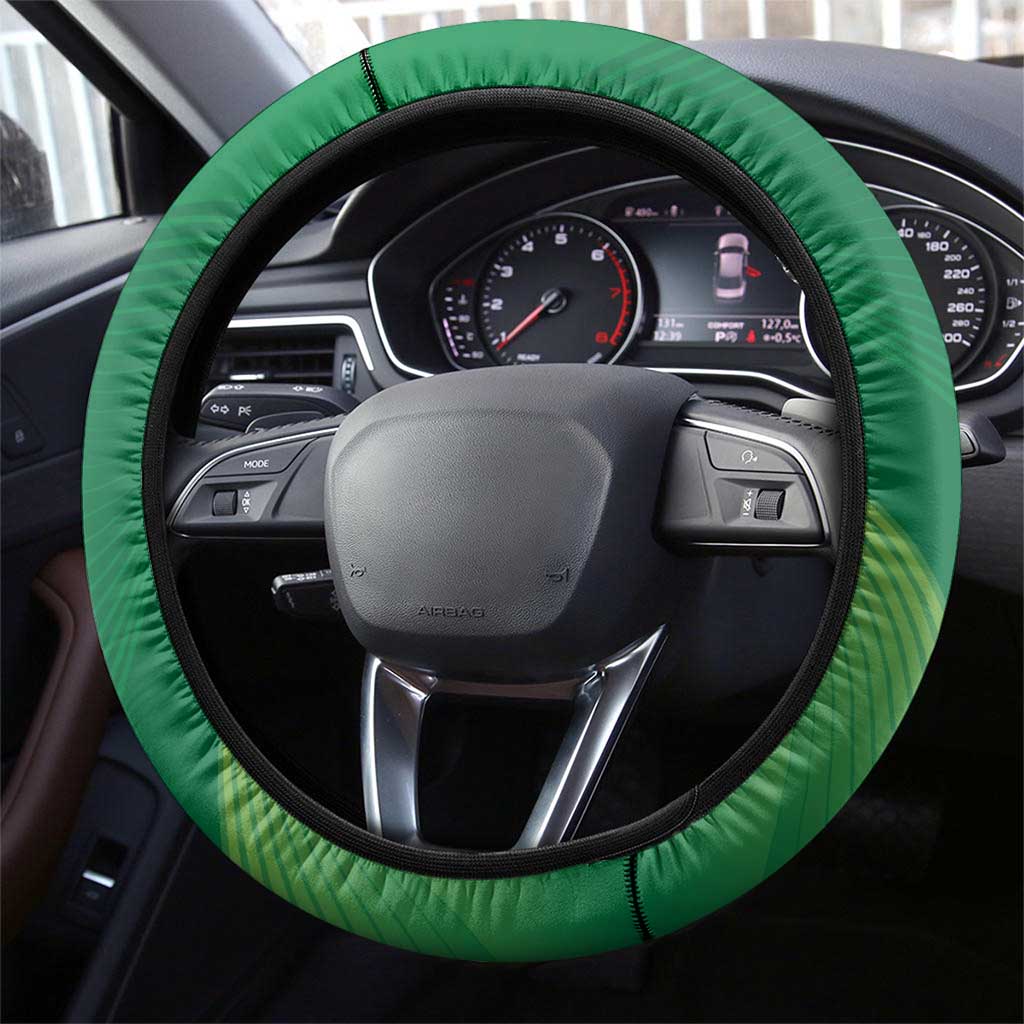 Lithuania Basketball Steering Wheel Cover Hoops Reach For the Sky