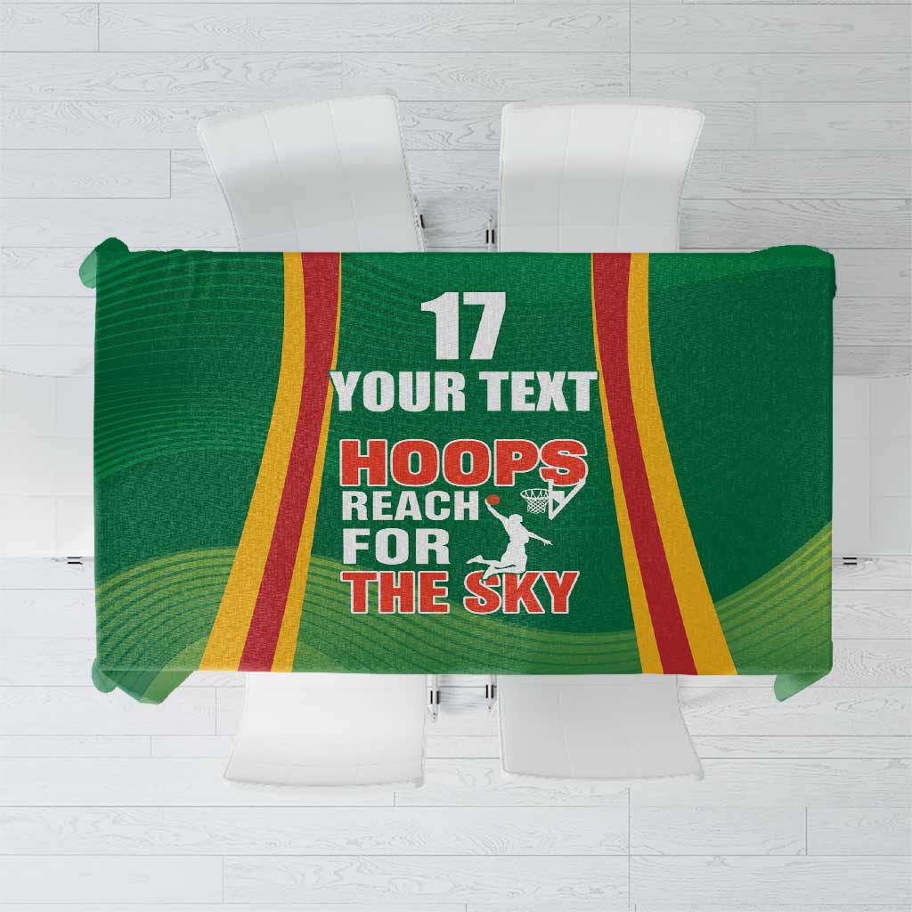 Custom Lithuania Basketball Tablecloth Hoops Reach For the Sky