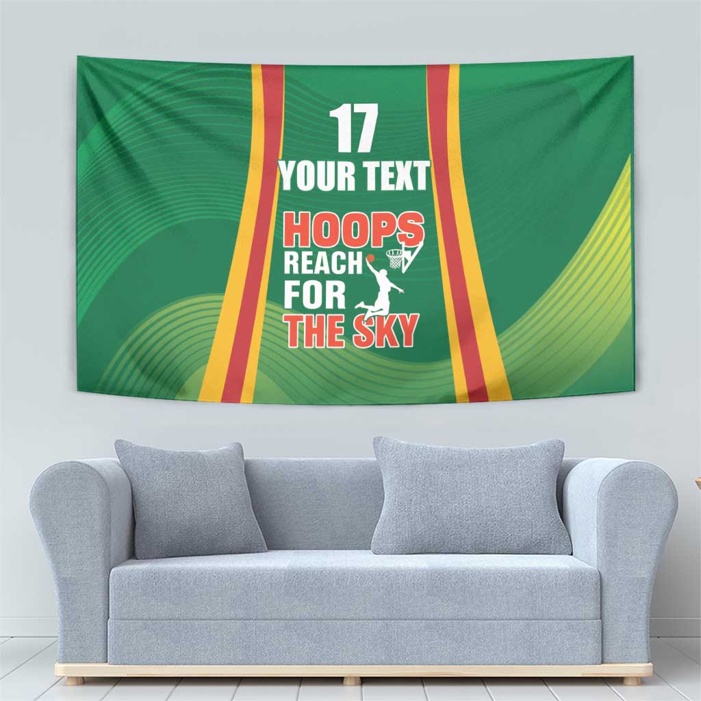 Custom Lithuania Basketball Tapestry Hoops Reach For the Sky