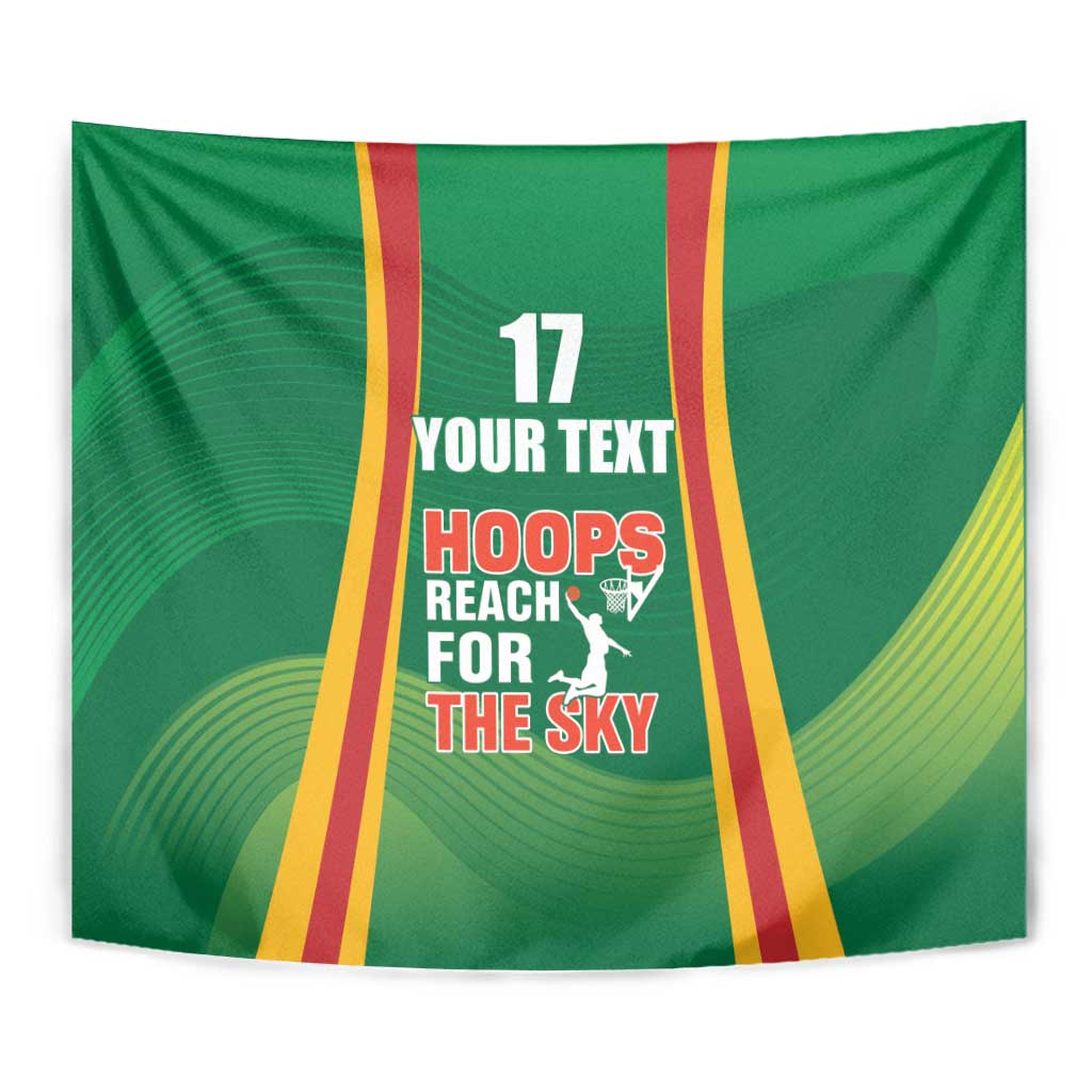 Custom Lithuania Basketball Tapestry Hoops Reach For the Sky