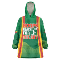 Custom Lithuania Basketball Wearable Blanket Hoodie Hoops Reach For the Sky