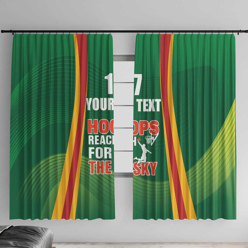 Custom Lithuania Basketball Window Curtain Hoops Reach For the Sky
