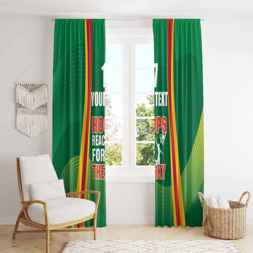Custom Lithuania Basketball Window Curtain Hoops Reach For the Sky