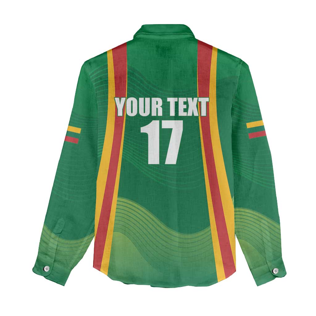 Custom Lithuania Basketball Women Casual Shirt Hoops Reach For the Sky