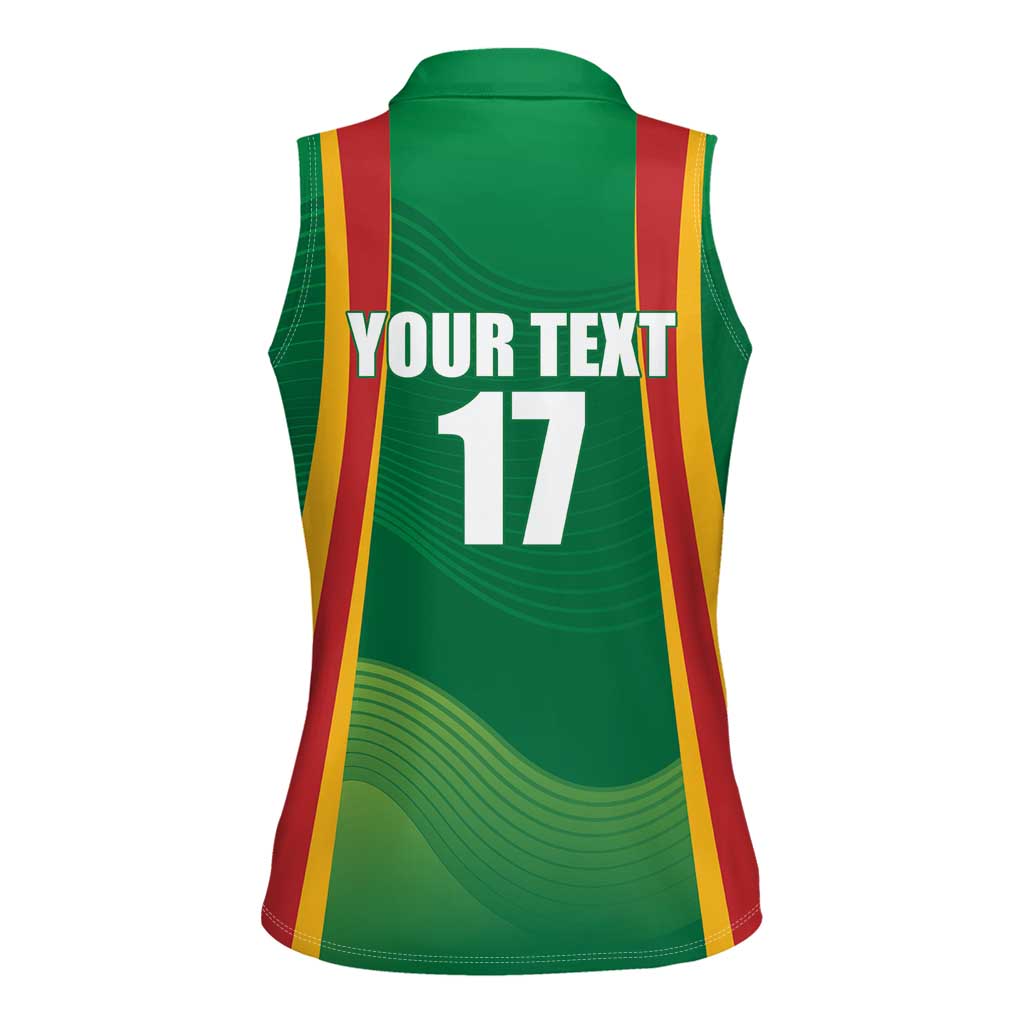 Custom Lithuania Basketball Women Sleeveless Polo Shirt Hoops Reach For the Sky