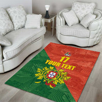 Custom Portugal Football Area Rug Sporty Style