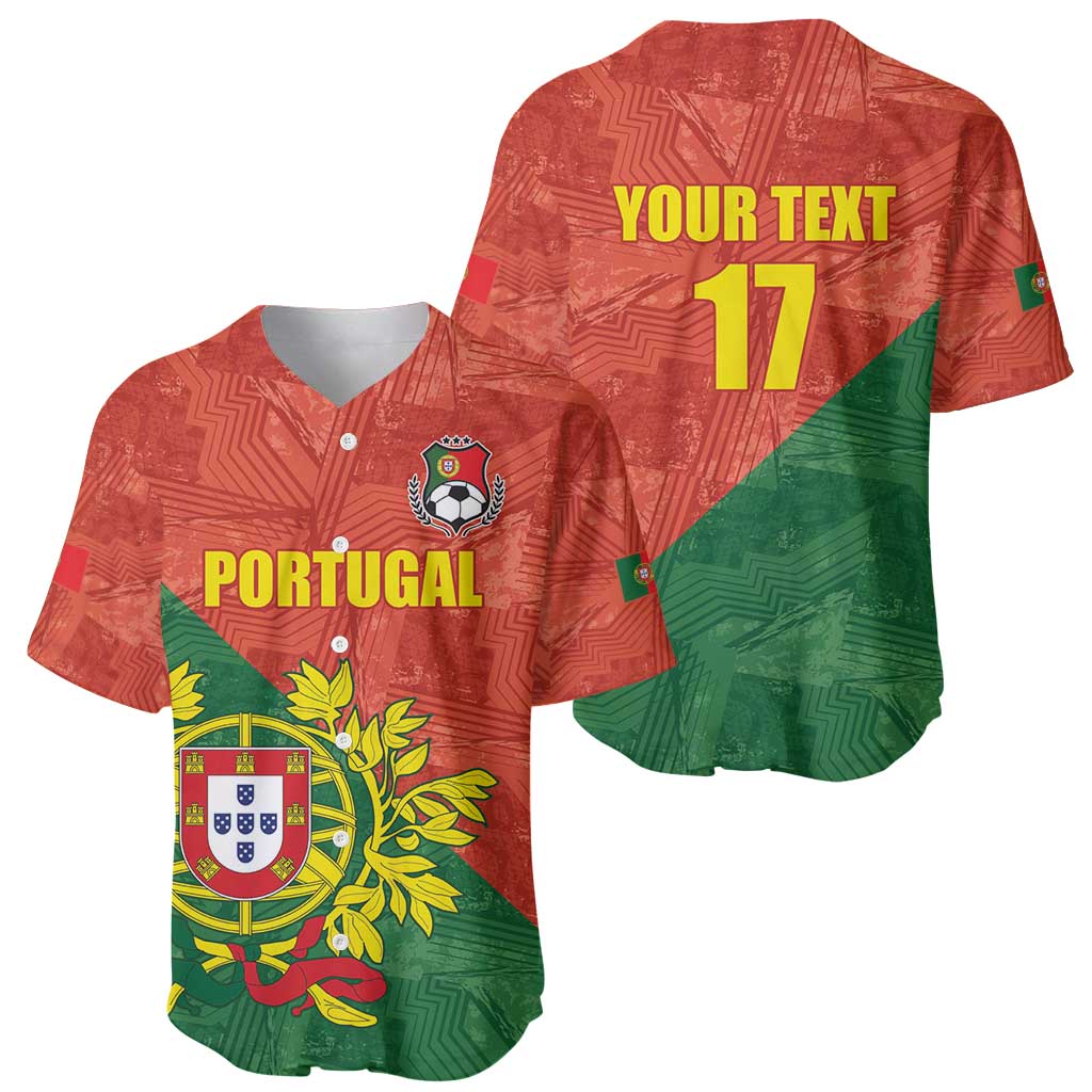 Custom Portugal Football Baseball Jersey Sporty Style