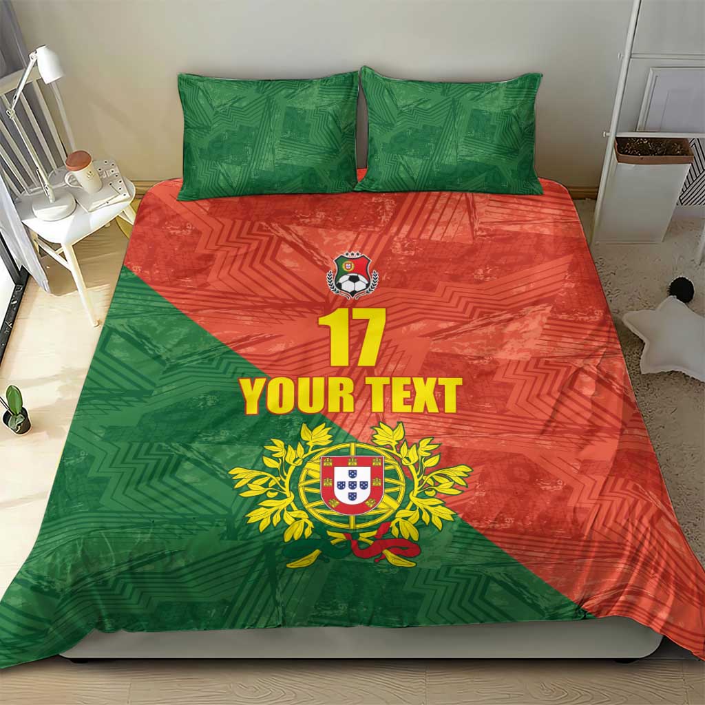 Custom Portugal Football Bedding Set Sporty Style