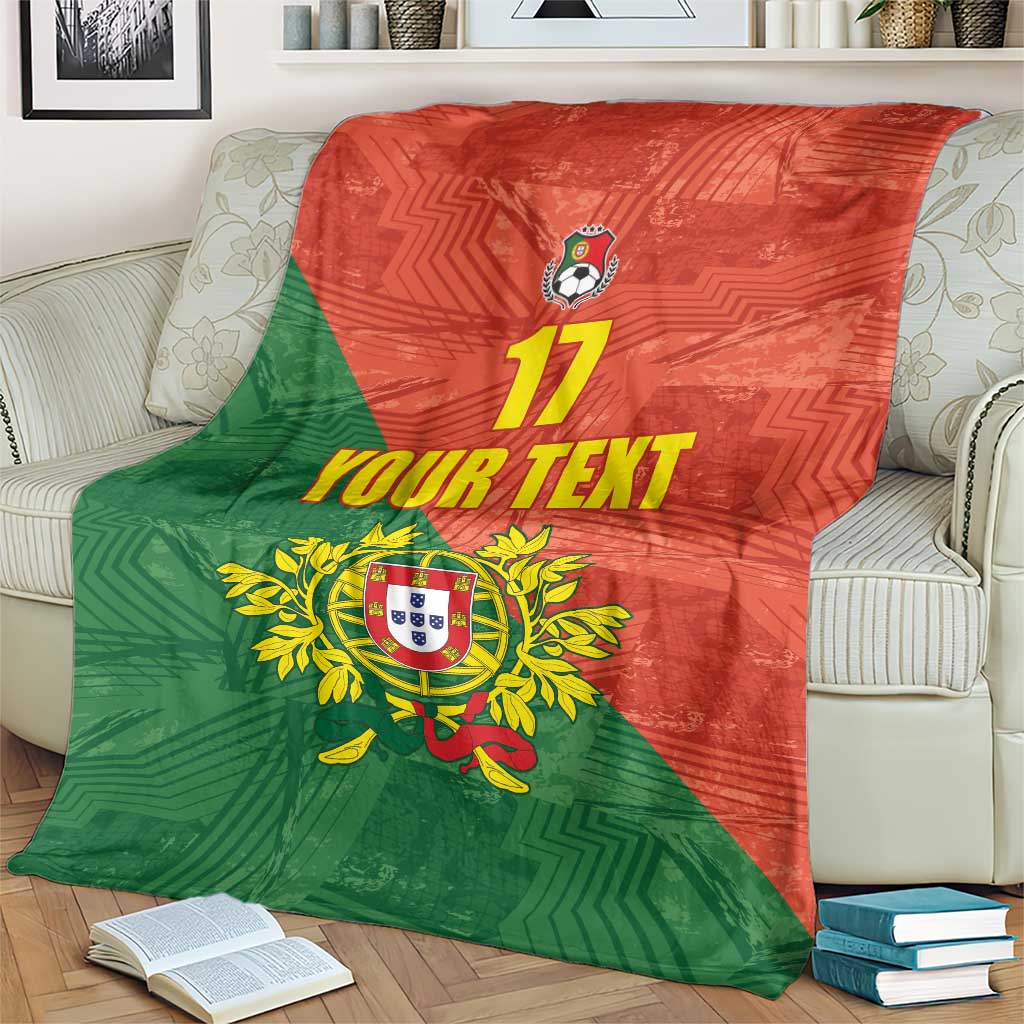 Custom Portugal Football Blanket Sporty Style