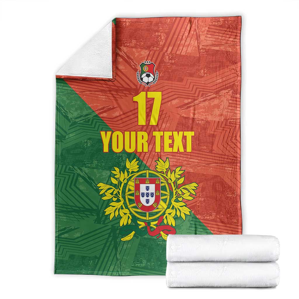 Custom Portugal Football Blanket Sporty Style