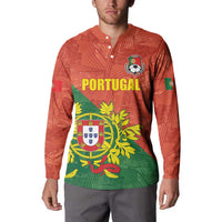Custom Portugal Football Button Sweatshirt Sporty Style