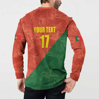 Custom Portugal Football Button Sweatshirt Sporty Style